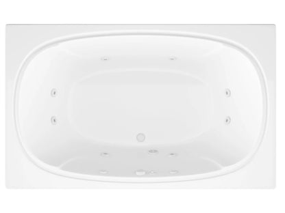 Charleston 48 x 78 Rectangular Whirlpool Jetted Bathtub with Reversible Drain