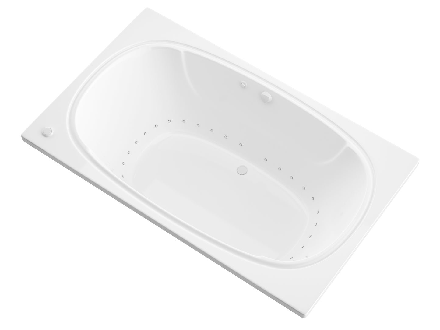 Charleston 48 x 78 Rectangular Air Jetted Bathtub with Reversible Drain