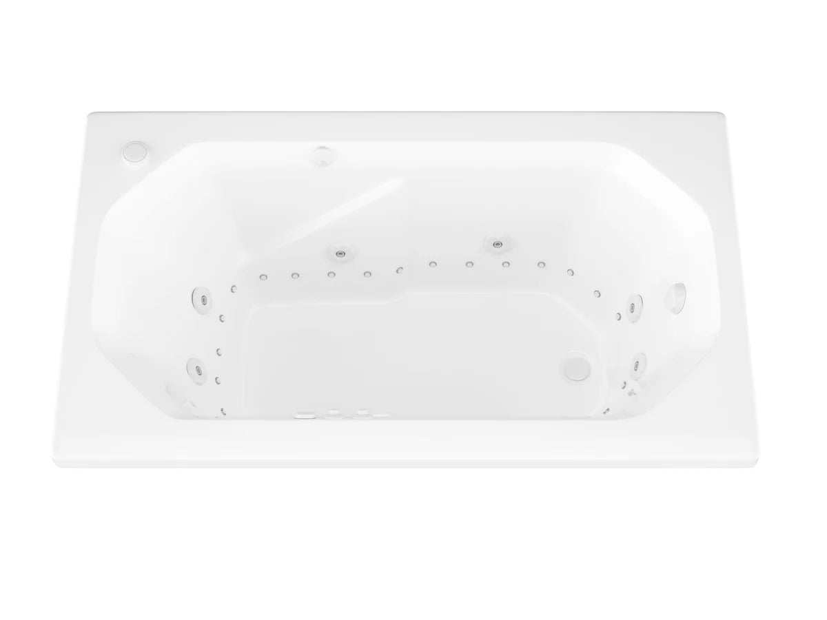 Mirage 36 x 60 Rectangular Air and Whirlpool Jetted Bathtub in White with Reversible Drain