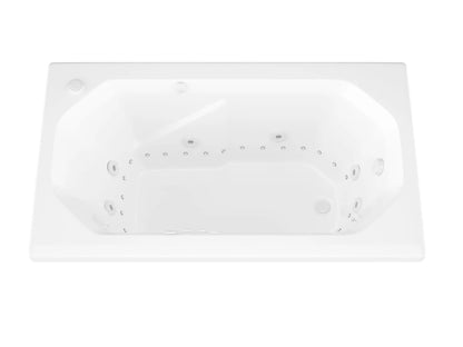 Mirage 36 x 60 Rectangular Air and Whirlpool Jetted Bathtub in White with Reversible Drain