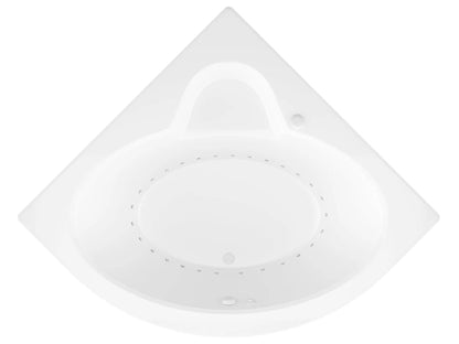 Alexandria 60 in. x 60 in. Corner Air Bathtub withRight Drain in White with Aromatherapy Bubbles