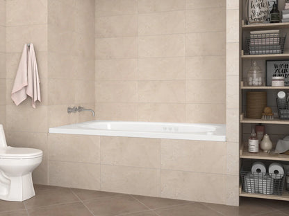 Polaris 42 x 72 Rectangular Air & Whirlpool Jetted Bathtub with Reversible Drain