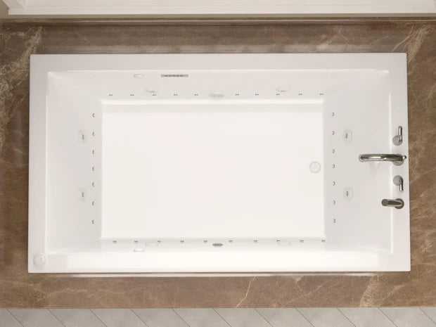 Venetian  35.625 x 66in. Air and Whirlpool Jetted Bathtub in White with Reversible Drain