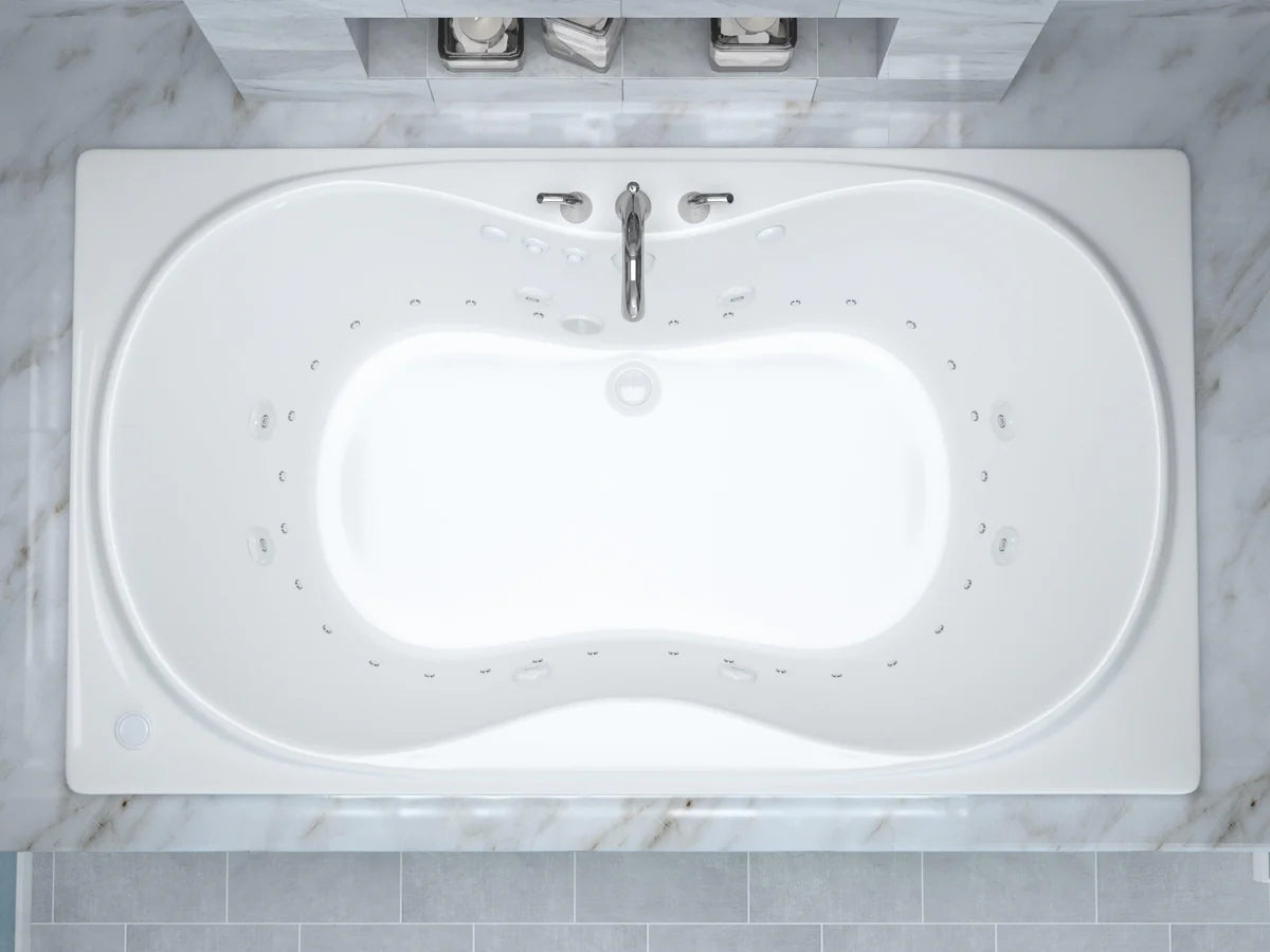 Whisper 36 x 72 Rectangular Air & Whirlpool Jetted Bathtub with Reversible Drain