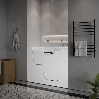 MediTub white drop-in air-jetted bathtub, 29 x 52, right-side drain