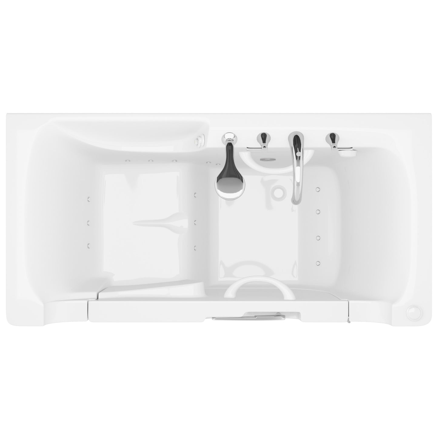 MediTub Collection 30x60 right-side drain air-jet alcove bathtub, white