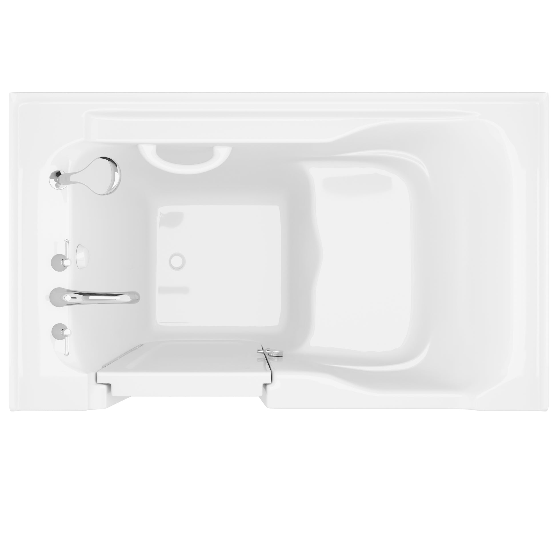 Bathtub MediTub Meditub Collection 36 x 60 left-side drain jetted soaking tub with fast-filling faucet set, white