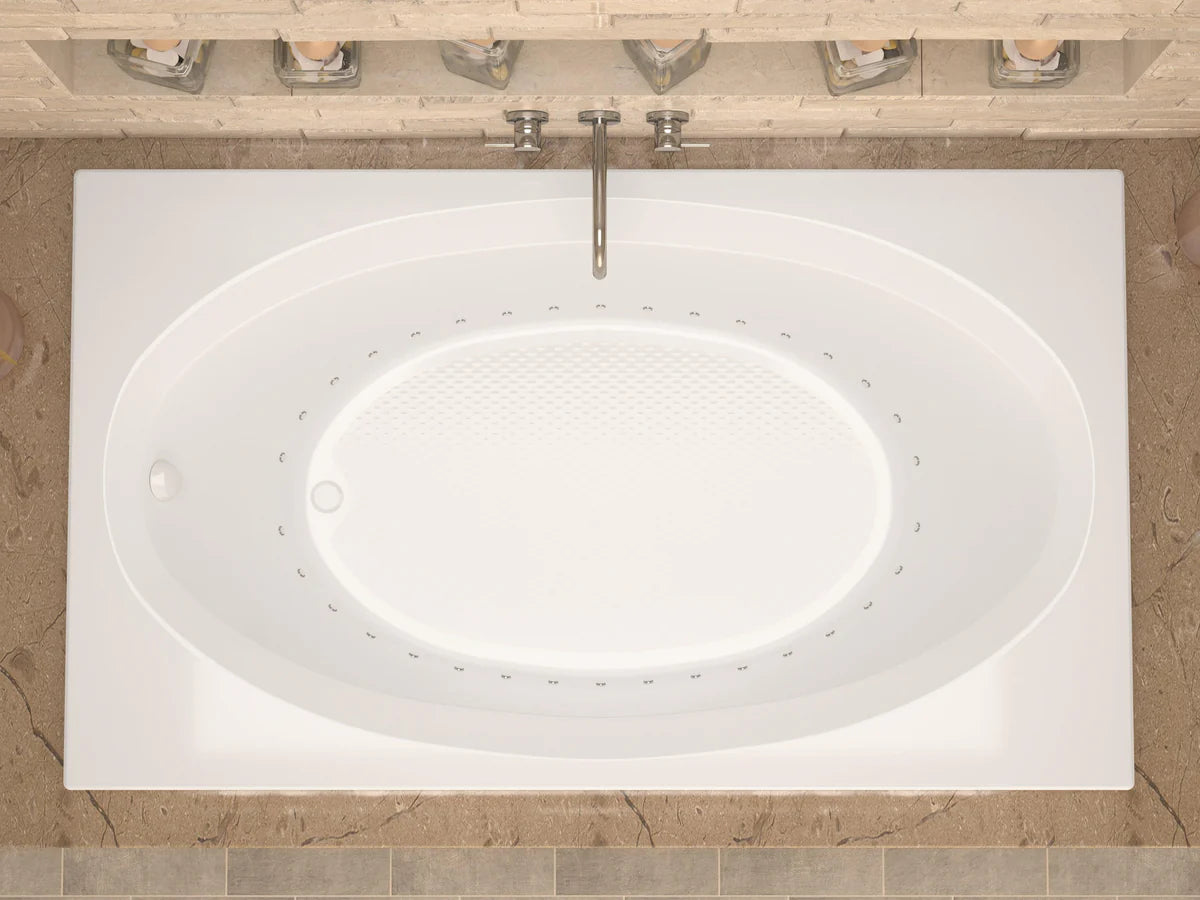 Vogue 42 x 72 Rectangular Soaking Bathtub with Reversible Drain