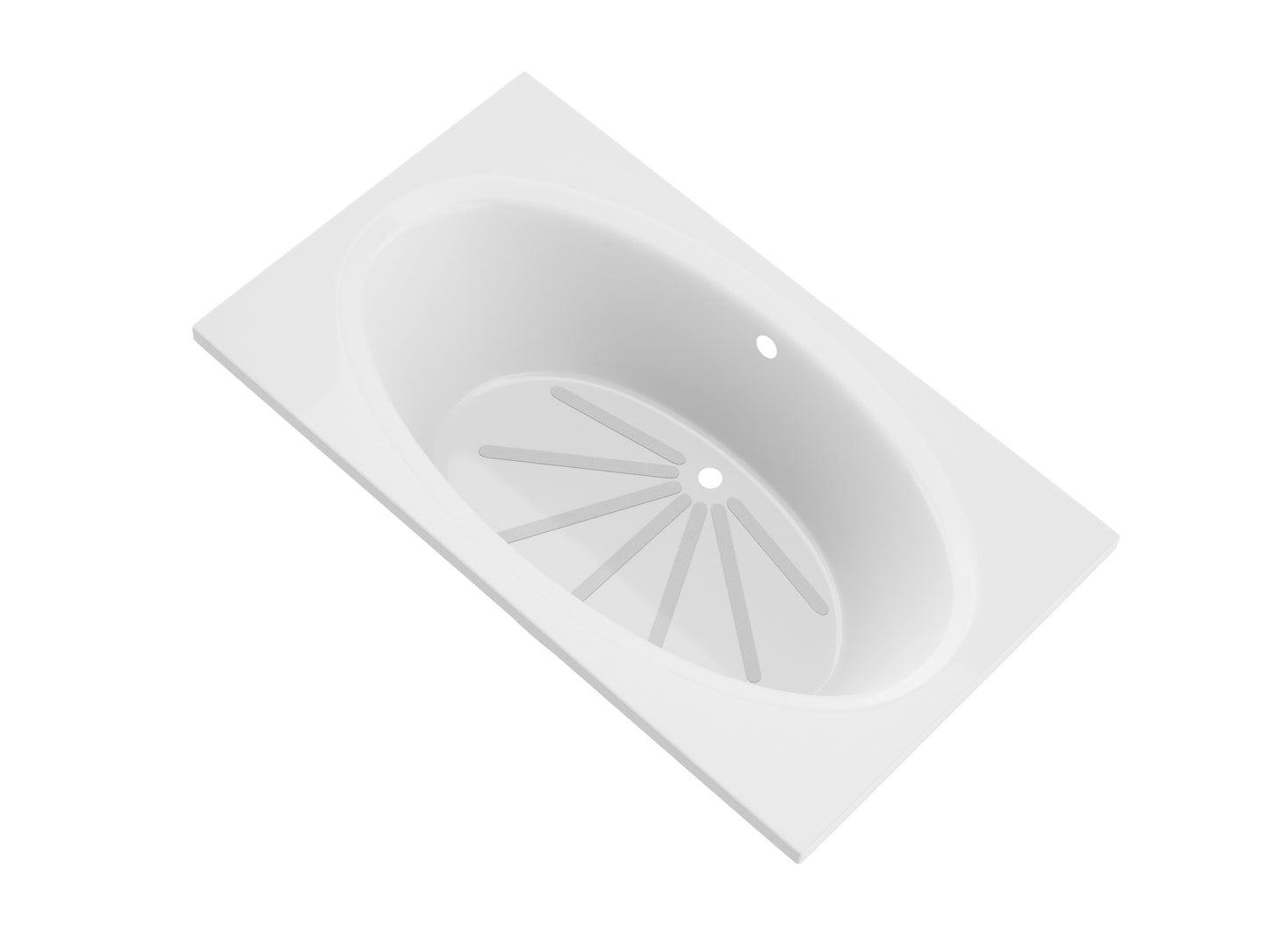 Vogue 43 x 84 Rectangular Soaking Bathtub with Reversible Drain
