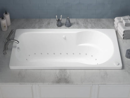 Zepher 32 x 60 Rectangular Air Jetted Bathtub with Reversible Drain