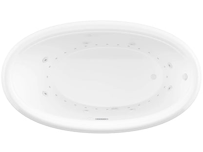 Petite 36 x 60  Oval Air and Whirlpool Jetted Bathtub with Left Drain in White