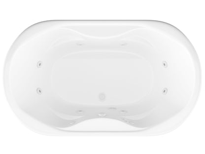 Universal Tubs 71" Indulgence Waterfall Oval Drop-In Whirlpool Bathtub