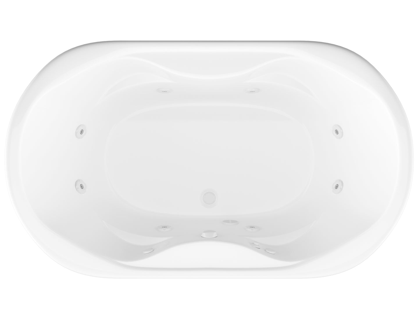 Atlantis Whirlpools Indulgence 41 x 70 Oval Whirlpool Jetted Bathtub