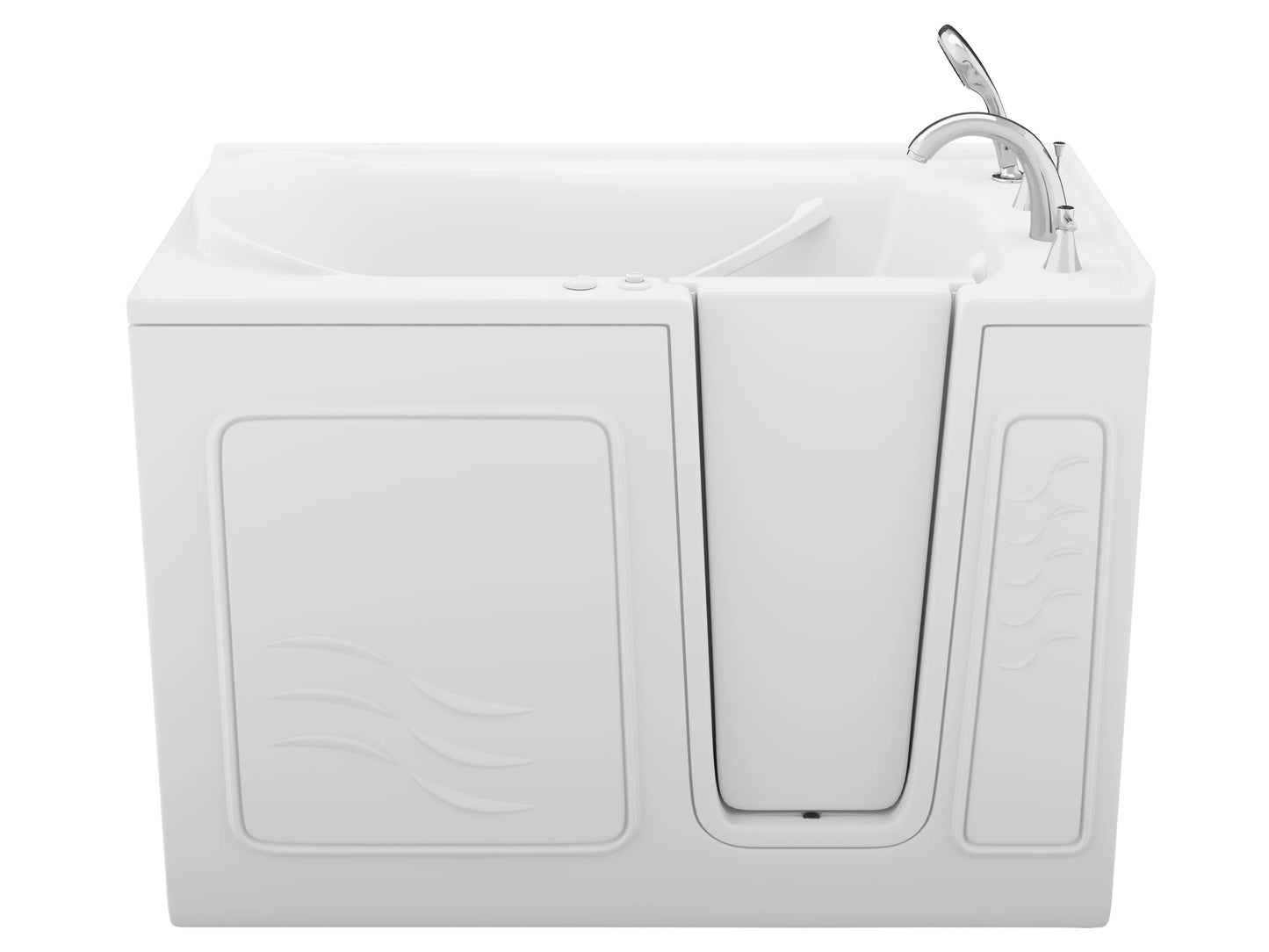 Value Series 30 in. x 53 in. Left Drain Quick Fill Walk-in Whirlpool Tub in White