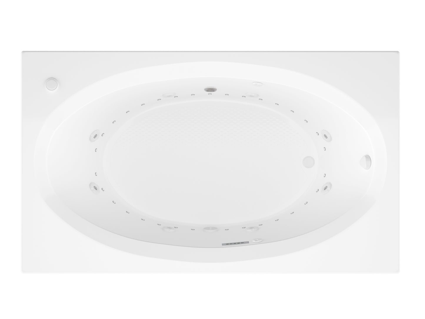 Vogue  42.625 x 83.75in. Air and Whirlpool Jetted Bathtub in White with Reversible Drain