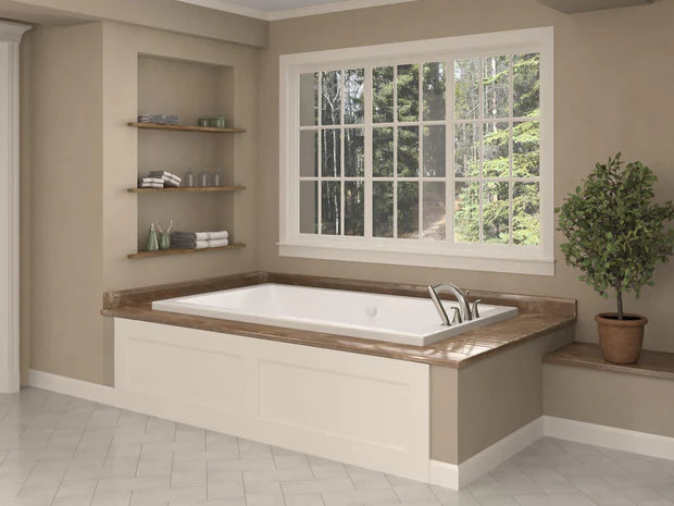Venetian 42 x 72 Rectangular Soaking Bathtub with Reversible Drain