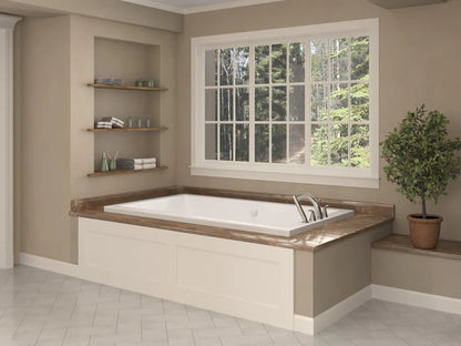 Venetian 42 x 72 Rectangular Soaking Bathtub with Reversible Drain