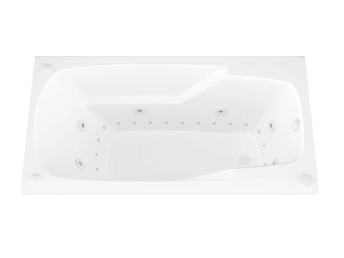 Eros 32 x 60 Rectangular Air & Whirlpool Jetted Bathtub with Reversible Drain