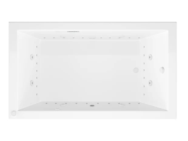 Venetian  32 x 71.875in. Air and Whirlpool Jetted Bathtub in White with Reversible Drain