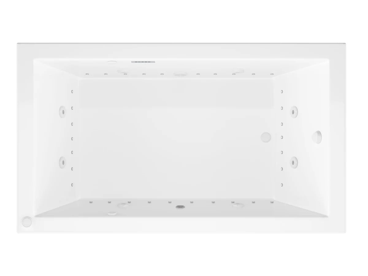 Venetian  42 in. x 59.875in. Air and Whirlpool Jetted Bathtub in White with Reversible Drain