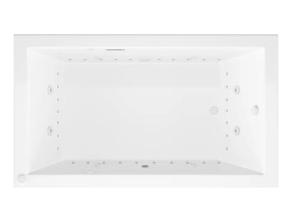Venetian  42 in. x 59.875in. Air and Whirlpool Jetted Bathtub in White with Reversible Drain