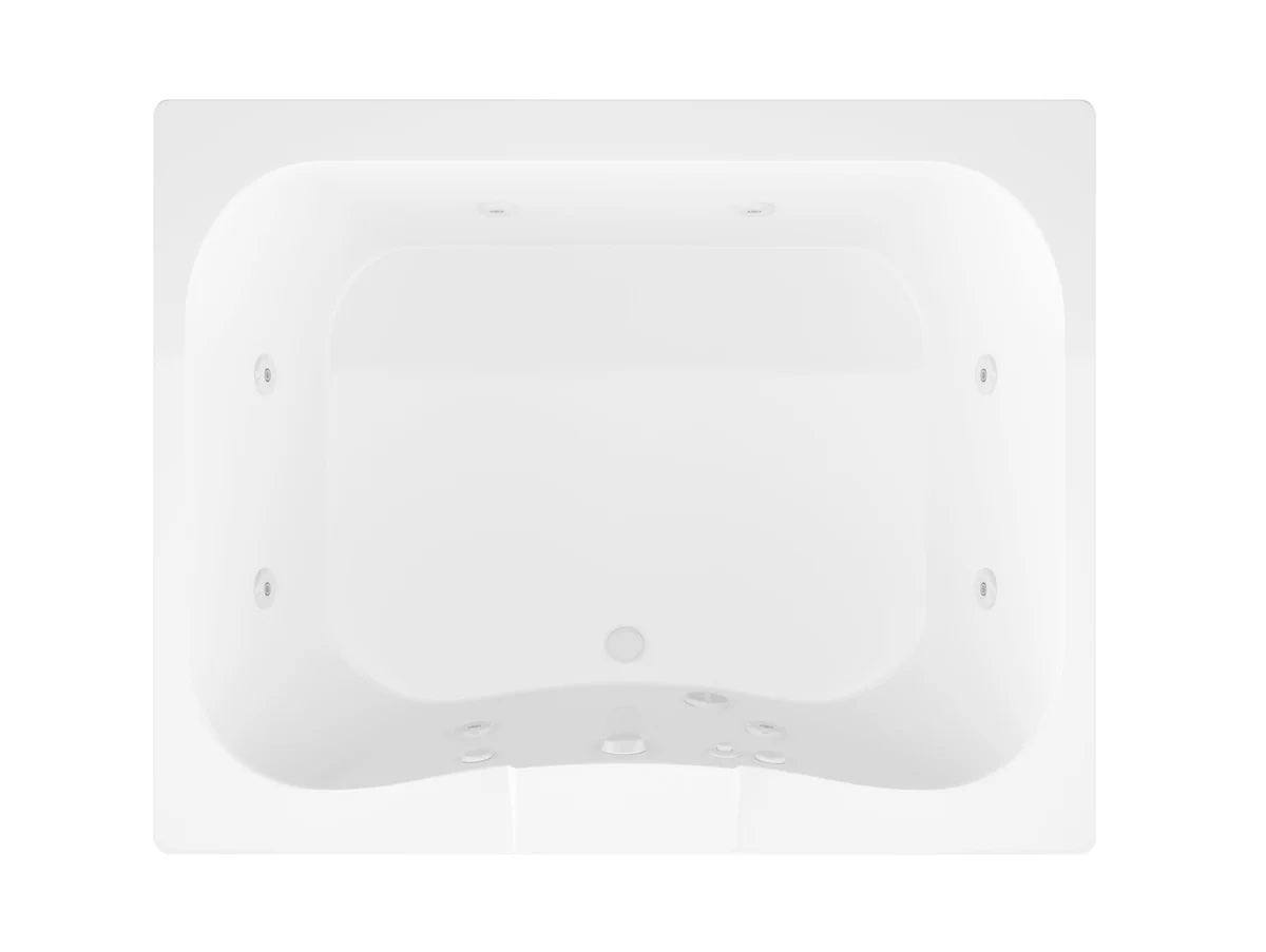 Neptune 40 x 60 Rectangular Whirlpool Jetted Bathtub with Reversible Drain