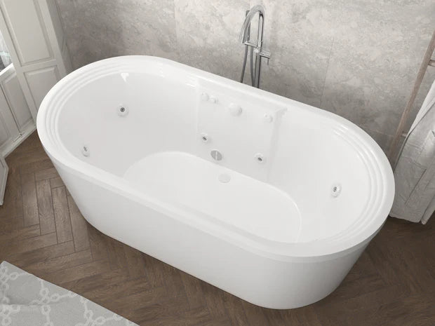 Atlantis Whirlpools Royale 34 x 67 Oval Freestanding Whirlpool Jetted Bathtub
