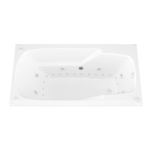 Eros 36 x 72 Rectangular Air & Whirlpool Jetted Bathtub with Reversible Drain