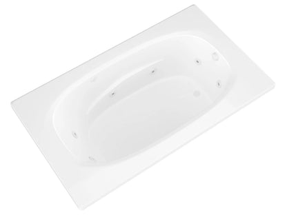 Polaris  72 in. x 36 in. Rectangular Whirlpool Bathtub with Reversible Drain in Left Drain and V-Style Back Jets in Glossy White