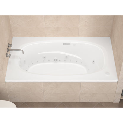 Polaris  42.25 x 65in. Air and Whirlpool Jetted Bathtub in White with Reversible Drain