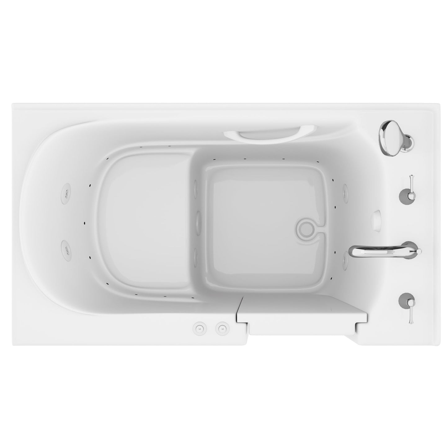 Value Series 30 in. x 53 in. Right Drain Quick Fill Walk-in Whirlpool Tub in White