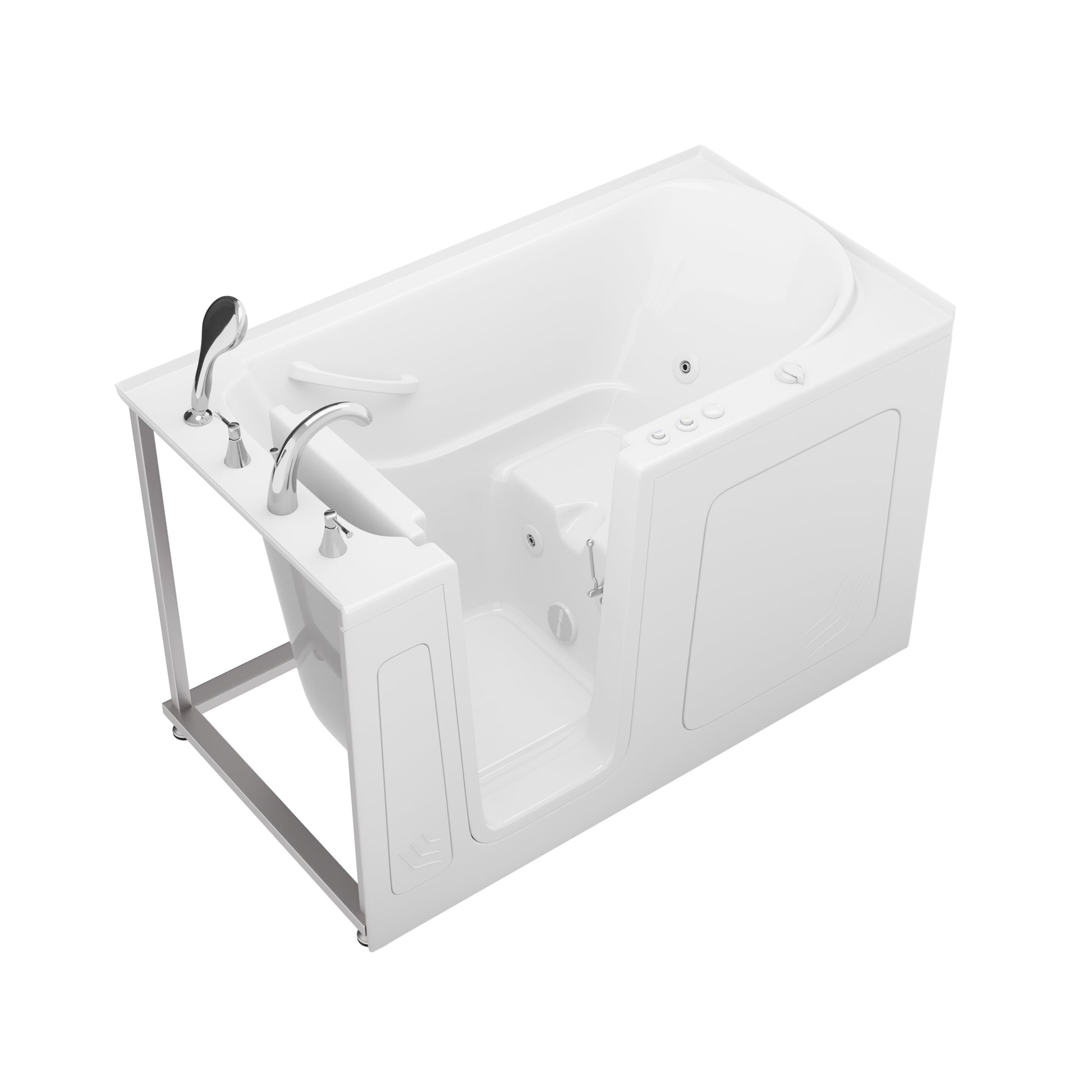 MediTub Meditub Collection 32x60 Whirlpool jetted bathtub with left drain, white