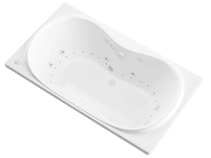 Whisper 36 x 72 Rectangular Air & Whirlpool Jetted Bathtub with Reversible Drain