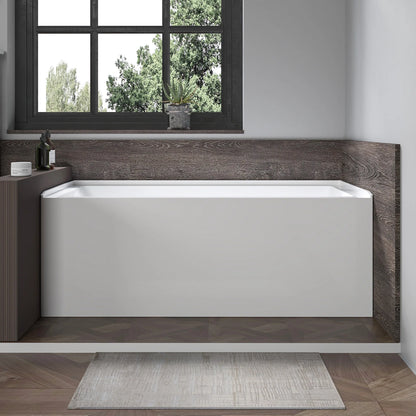 Acrylic Soaking Bathtub with Overflow and Drain RIGHT by Vanity Art