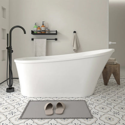 Flatbottom Left Drain Freestanding Soaking  Bathtub