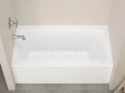 Soho Amber 60 in. x 32 in. Rectangular Air Bathtub with Right Side Drain and Aromatherapy in Glossy Smooth White