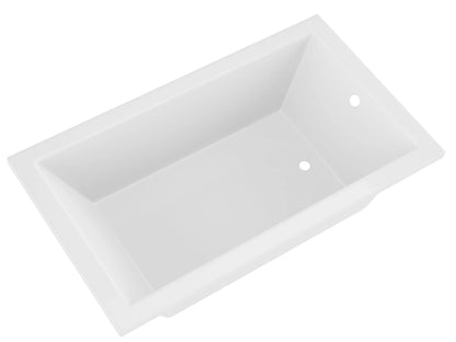 Illyrian 6 ft. Acrylic Reversible Drain Rectangular Bathtub in White