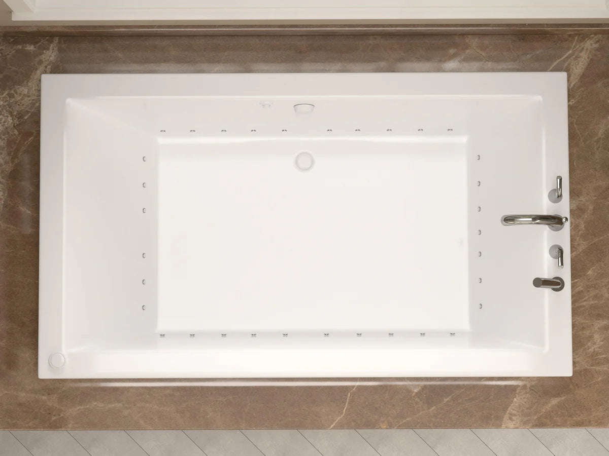 Venetian 42 x 72 Rectangular Air Jetted Bathtub with Reversible Drain
