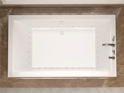 Venetian 42 x 72 Rectangular Air Jetted Bathtub with Reversible Drain