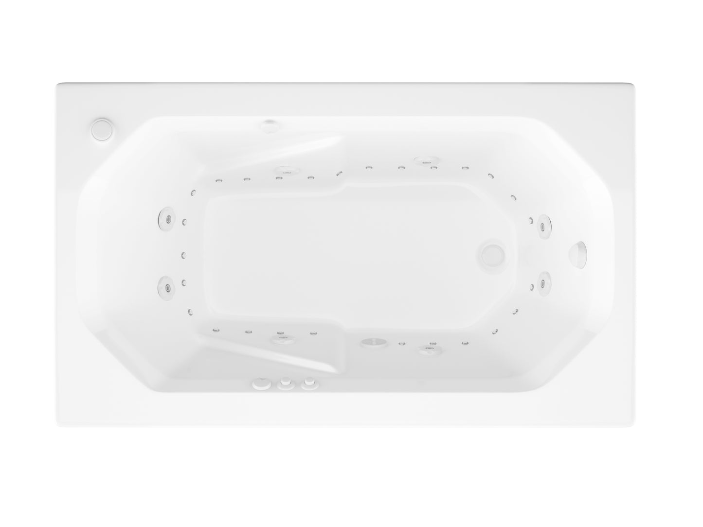 Onyx 60 in. x 36 in. Rectangular Whirlpool and Air Bathtub with Right Drain and VS Jets and Aromatherapy in Glossy White