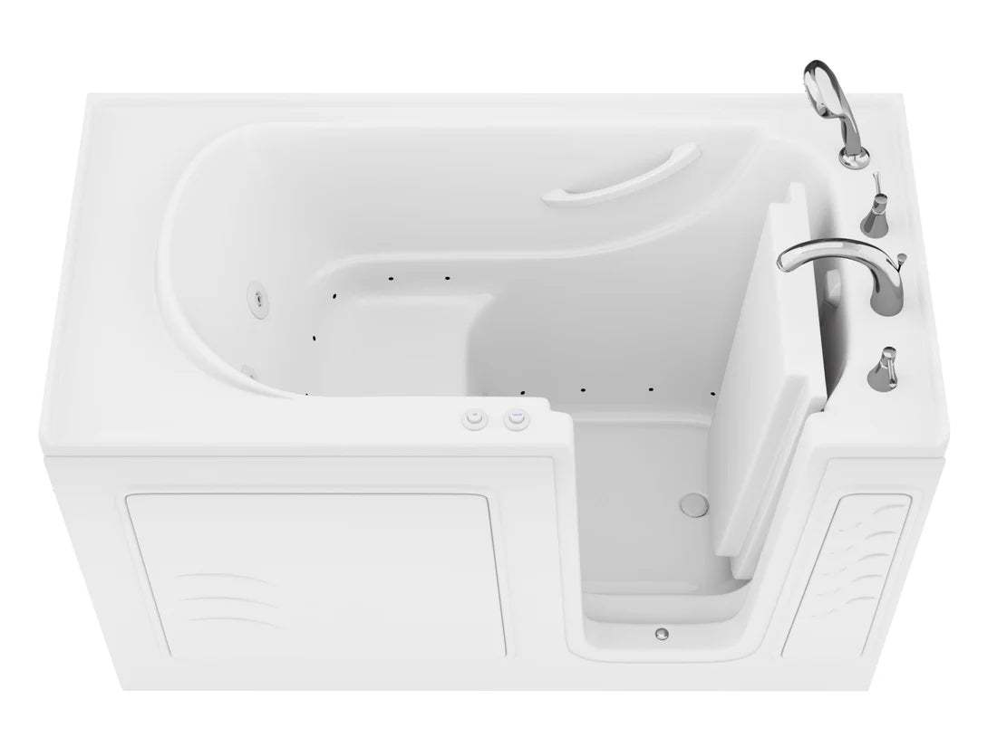 Value Series 30 in. x 60 in. Left Drain Quick Fill Walk-In Soaking Tub in White