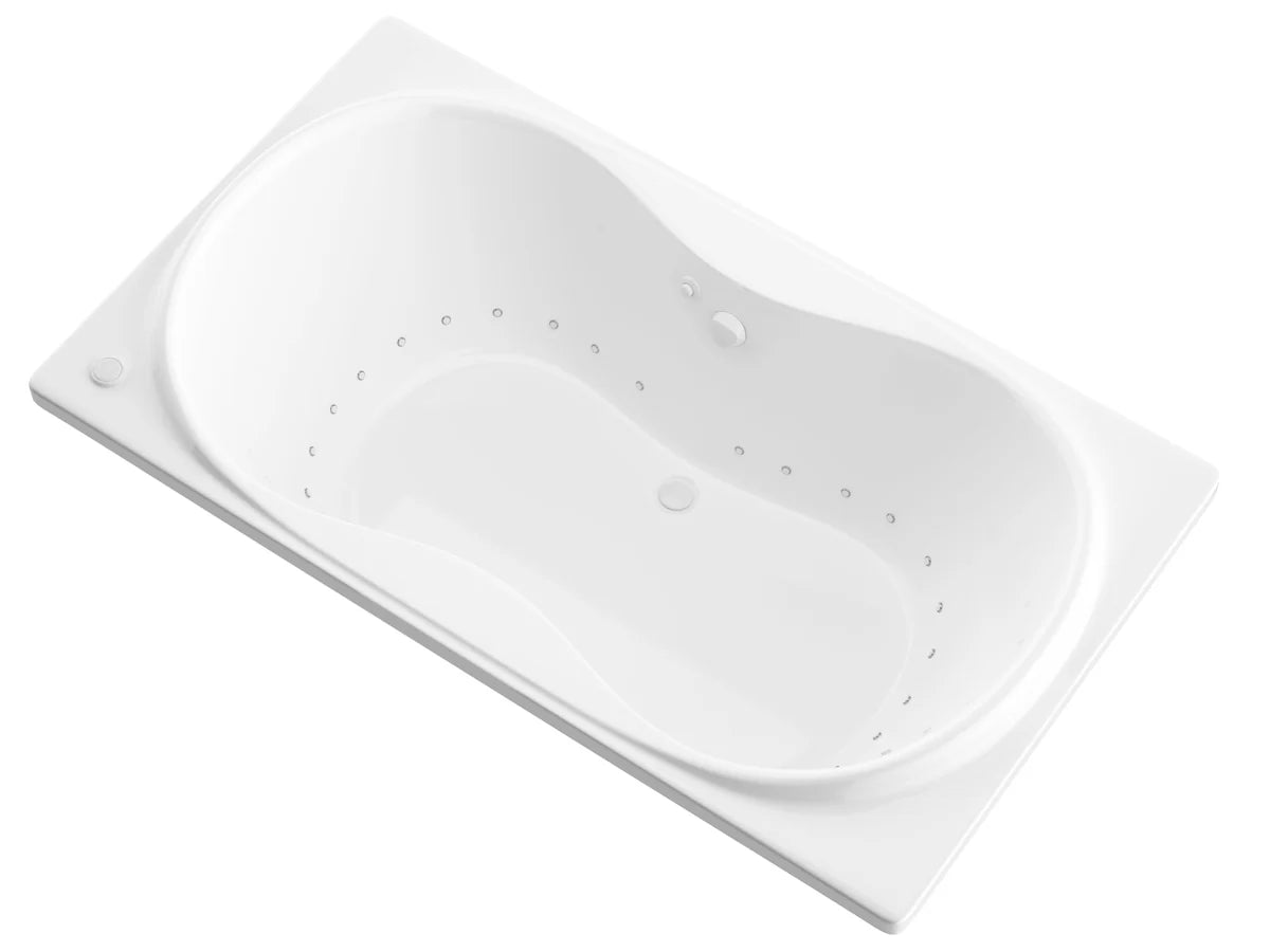 Whisper 36 x 72 Rectangular Air Jetted Bathtub with Reversible Drain