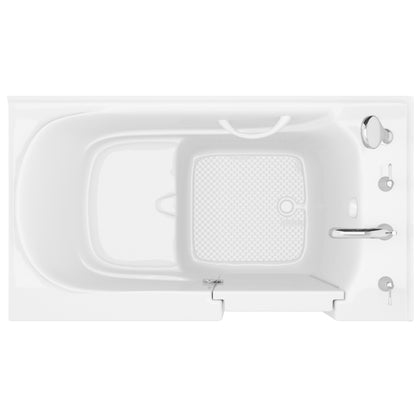 Meditub Collection 30x54 Right Drain Soaker Jetted Bathtub Fast Filling Faucet