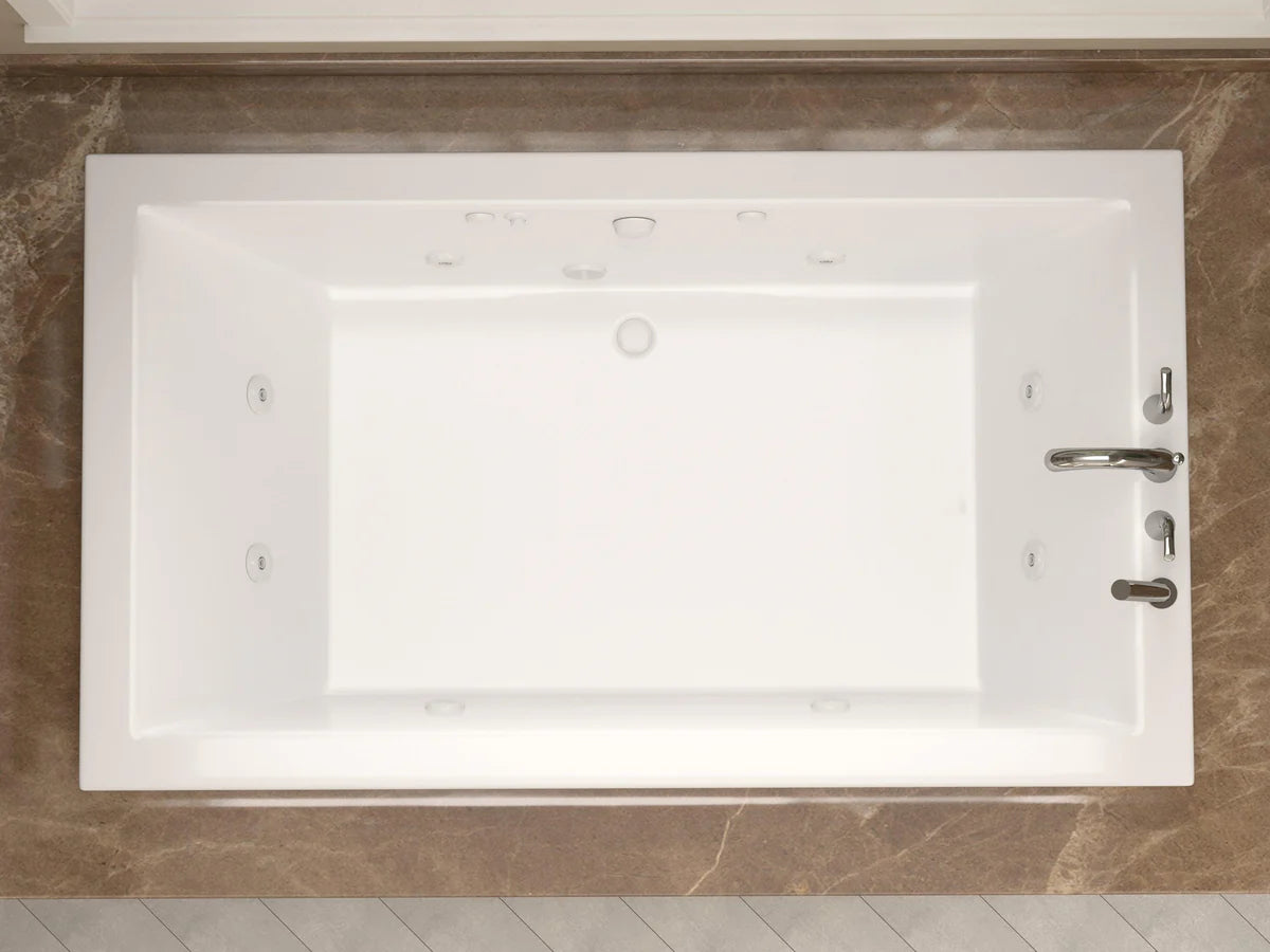 Venetian 42 x 72 Rectangular Whirlpool Jetted Bathtub with Reversible Drain