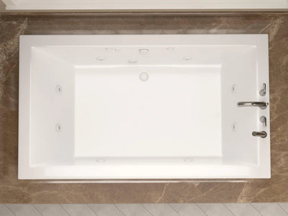 Venetian 42 x 72 Rectangular Whirlpool Jetted Bathtub with Reversible Drain