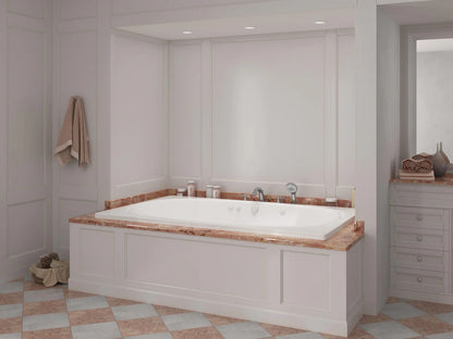 Charleston 48 x 78 Rectangular Whirlpool Jetted Bathtub with Reversible Drain