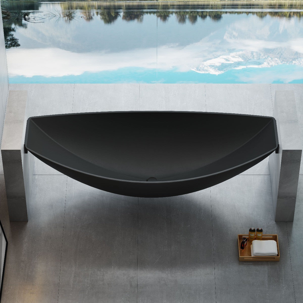 79" Suspended Wall Mounted Hammock Bathtub by Alfi