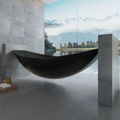 79" Suspended Wall Mounted Hammock Bathtub by Alfi
