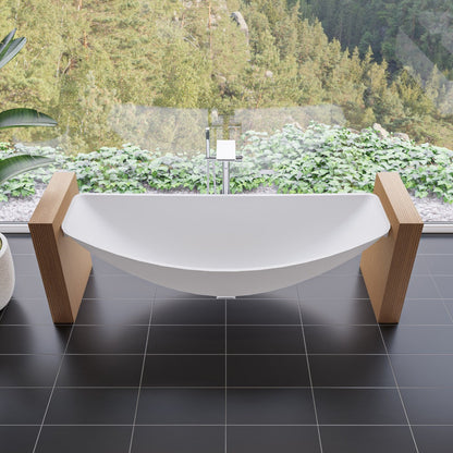 79" Suspended Wall Mounted Hammock Bathtub by Alfi