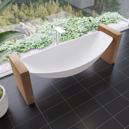 79" Suspended Wall Mounted Hammock Bathtub by Alfi